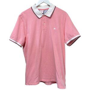 Brooks Brothers Polo Shirt Size XL Pink Cotton Pique Preppy Short Sleeve